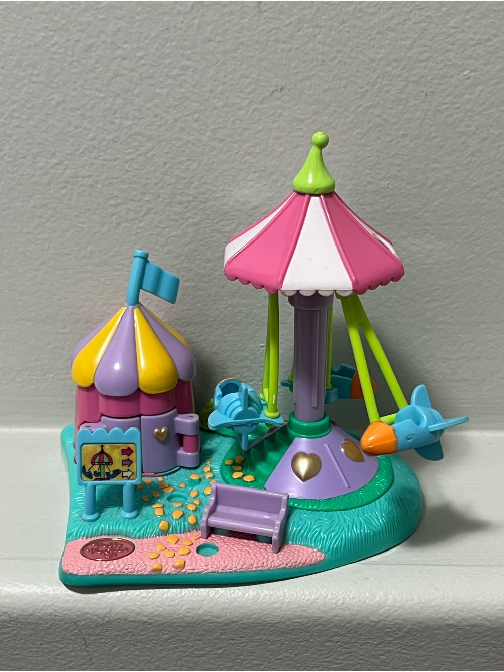 Vintage Polly Pocket Rocket Ride Amusement Park 1996 Collectible